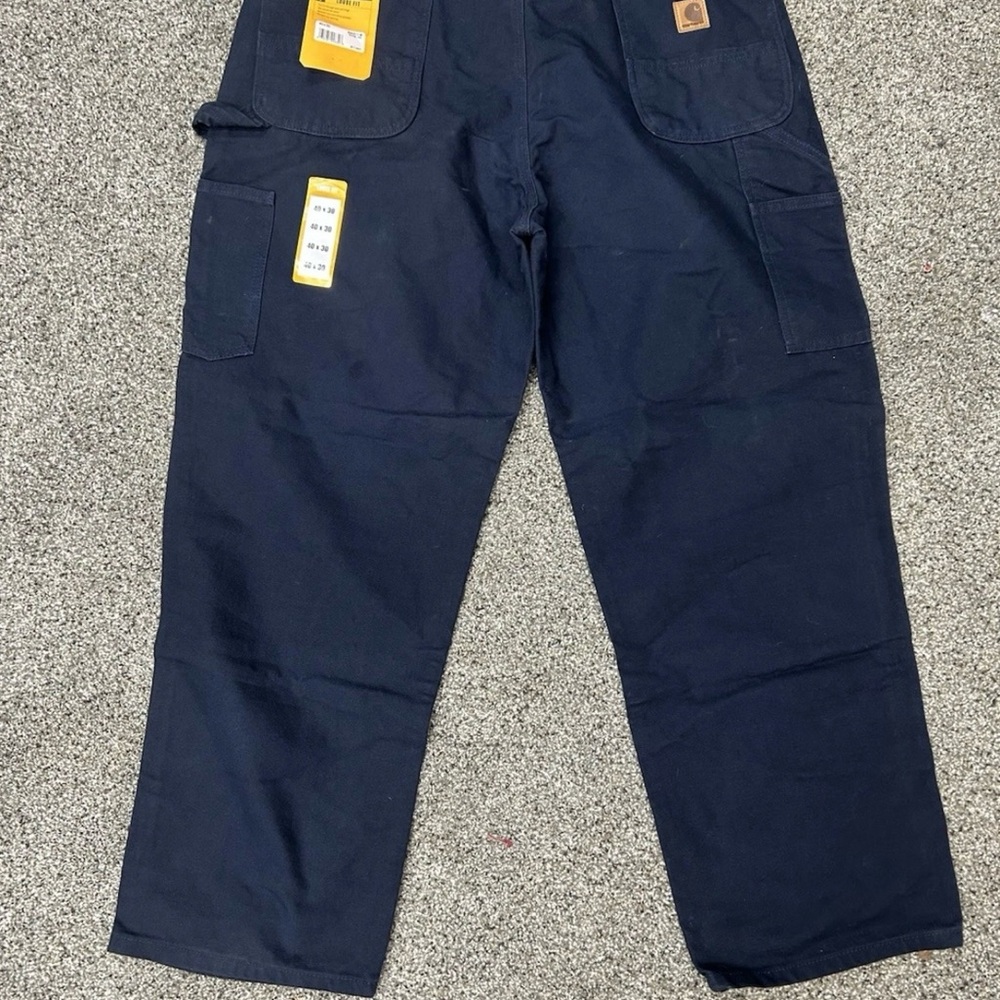 Carhartt Men's Navy Work Pants Loose Fit 40X30 New with Tags